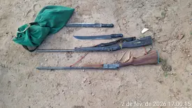 Polícia Militar apreende armas de fogo na zona rural de Curralinhos (Foto: Reprodução)