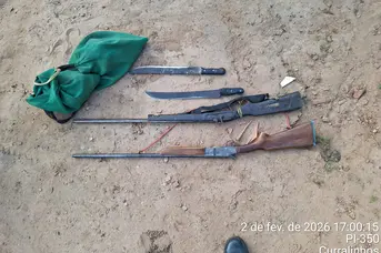 Polícia Militar apreende armas de fogo na zona rural de Curralinhos