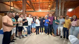 Pompilim recepciona deputados durante Carnaval em São Miguel do Tapuio (Foto: Reprodução)