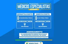 Prefeitura de Beneditinos amplia atendimento com médicos especialistas