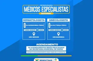 Prefeitura de Beneditinos amplia atendimento com médicos especialistas (Foto: Divulgação)