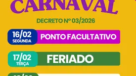 Prefeitura de Esperantina decreta ponto facultativo no Carnaval 2026 (Foto: Reprodução)