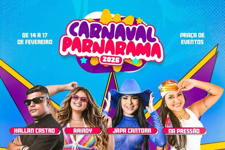 Prefeitura de Parnarama anuncia programação oficial do Carnaval 2026