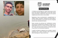 Prefeitura de São Miguel do Tapuio lamenta morte de adolescentes em açude