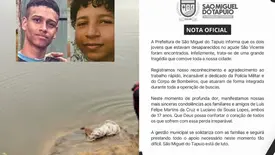 Prefeitura de São Miguel do Tapuio lamenta morte de adolescentes em açude (Foto: Reprodução)