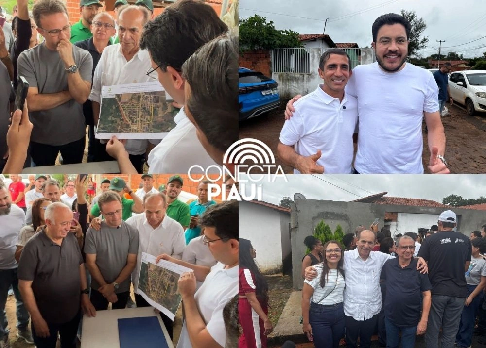 Rafael vistoria obras e amplia pavimentação em São Pedro do Piauí
