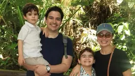 Rafhael Borges e Juliana Martins com os filhos Augusto e Antonio em São Paulo (Foto: Instagram)