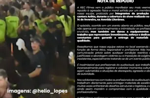 REC Filmes repudia agressão a equipe durante cobertura de show em São Luís (Foto: Reprodução)