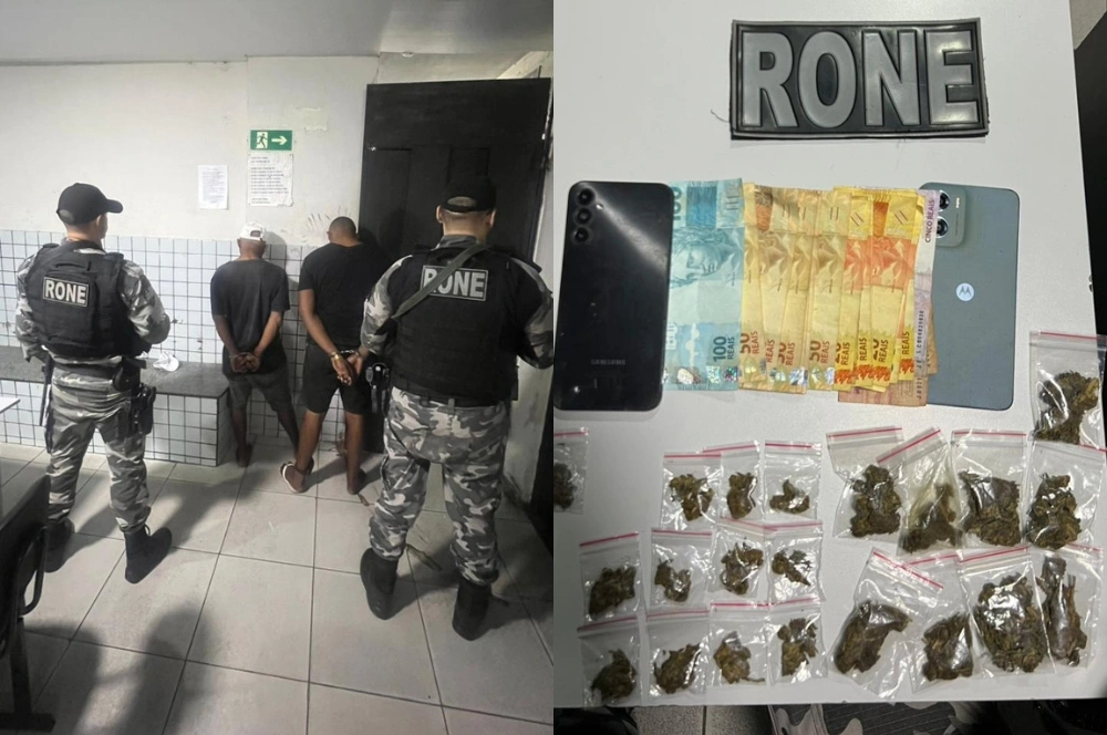RONE prende dupla portando sacola com drogas na zona Sul de Teresina