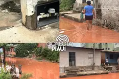 Rua Boa Esperança alaga após chuvas e deixa moradores ilhados na zona Leste
