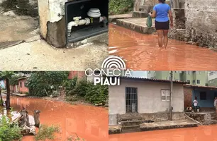 Rua Boa Esperança alaga após chuvas e deixa moradores ilhados na zona Leste (Foto: Reprodução)