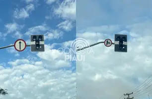 Semáforos apagados (Foto: Reprodução)