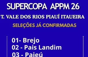 Supercopa APPM divulga times do Vale dos Rios Piauí Itaueira confirmadas em 2026 (Foto: Reprodução)