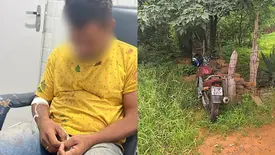 Suspeito de furtar motos é preso após acidente entre Picos e Aroeiras do Itaim (Foto: Reprodução)