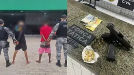 Suspeito de tráfico e comparsa 'olheiro' são apreendidos com drogas em Parnaíba (Foto: Divulgação/PMPI)