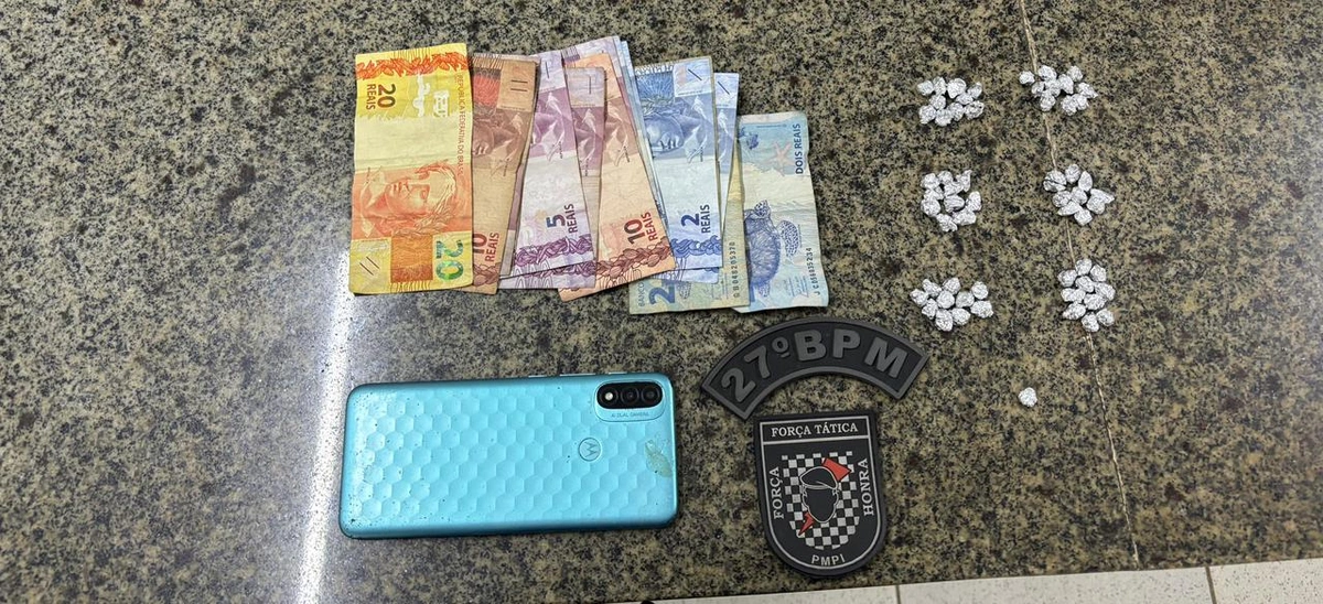 Suspeito é preso em Parnaíba com 61 porções de crack; um menor foi apreendido