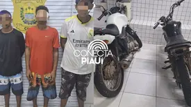 Trio é preso com motocicletas e drogas em Ilha Grande (Foto: Reprodução)