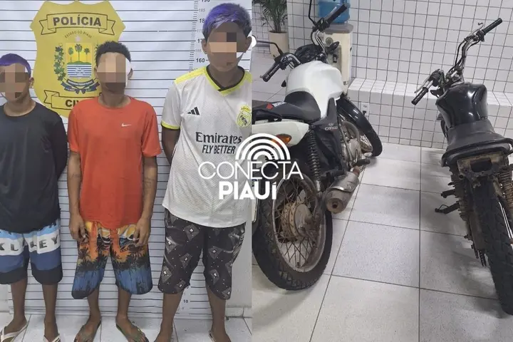 Trio é preso com motocicletas e drogas em Ilha Grande