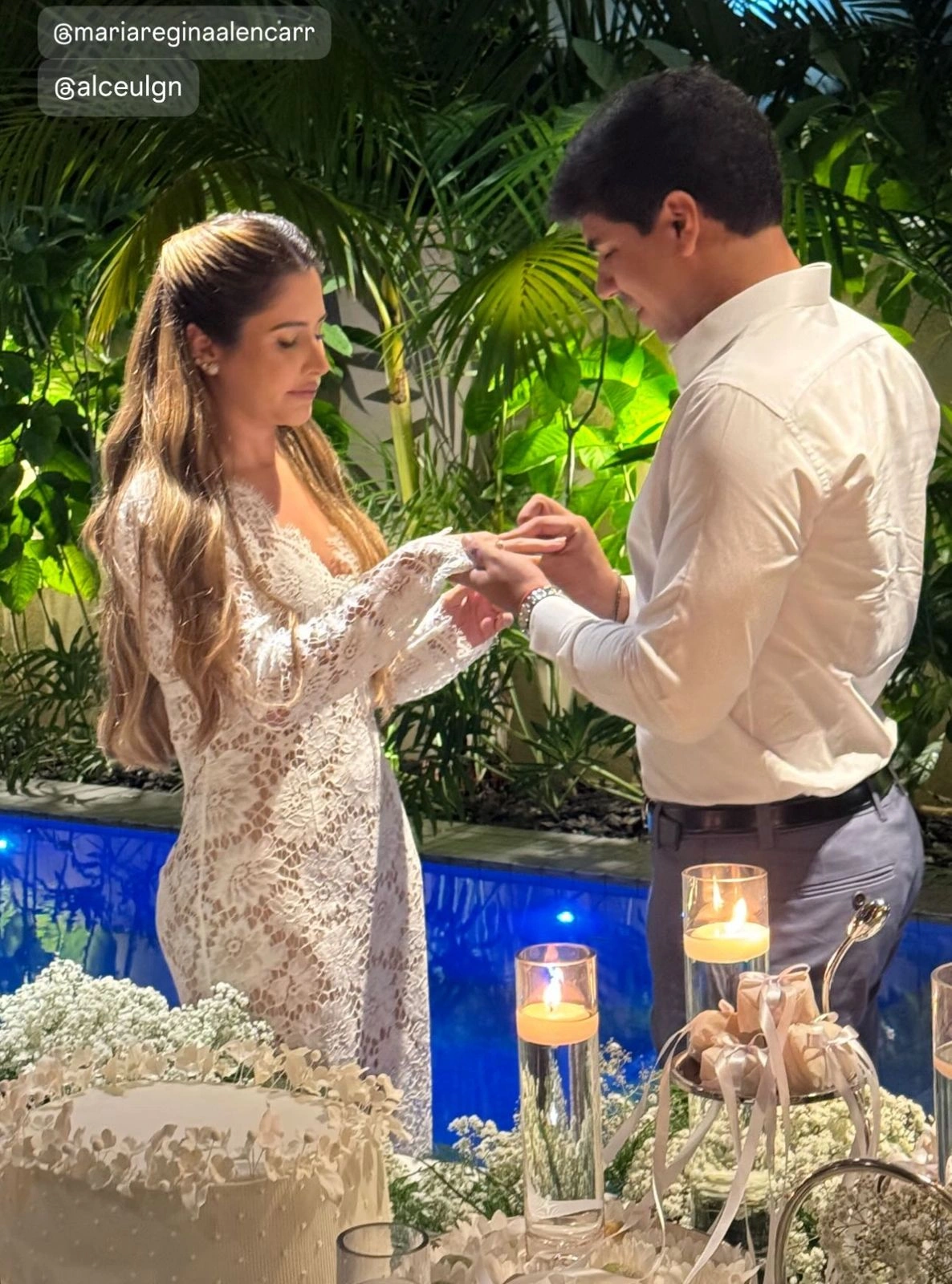 Um sonho de noivado dos apaixonados Maria Regina Alencar e Alceu Leite