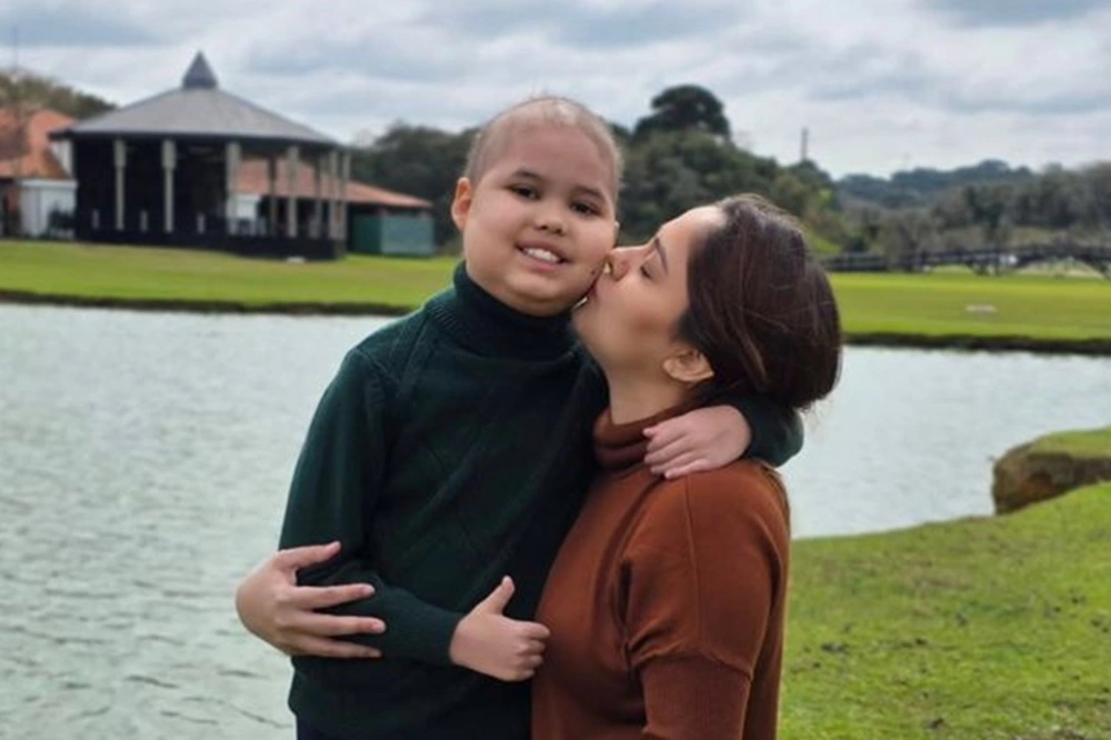 Victor Manoel e a mãe