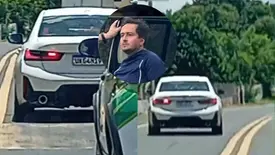 Vídeo flagra motorista 'arrancando' com carro antes de matar vendedora na BR-343 (Foto: Reprodução)