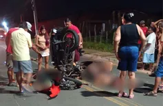 Acidente na 'curva da morte' termina com motociclista morto e homem ferido no PI