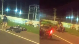 Agente da PRF fica ferido após acidente durante perseguição em Teresina (Foto: Reprodução)