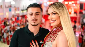 Andressa Urach e seu marido Flávio Giglioli (Foto: Foto: Reprodução/ TV Pop)