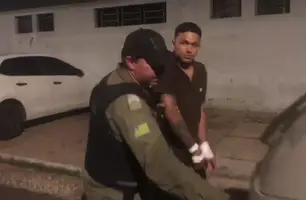Apontado como membro do Bonde dos 40 é preso após dar entrada baleado no HUT (Foto: Reprodução)