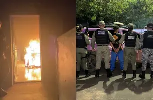 Após agredir, atear fogo em casa e ameaçar matar mulher, homem é preso no Piauí (Foto: Divulgação/PMPI)