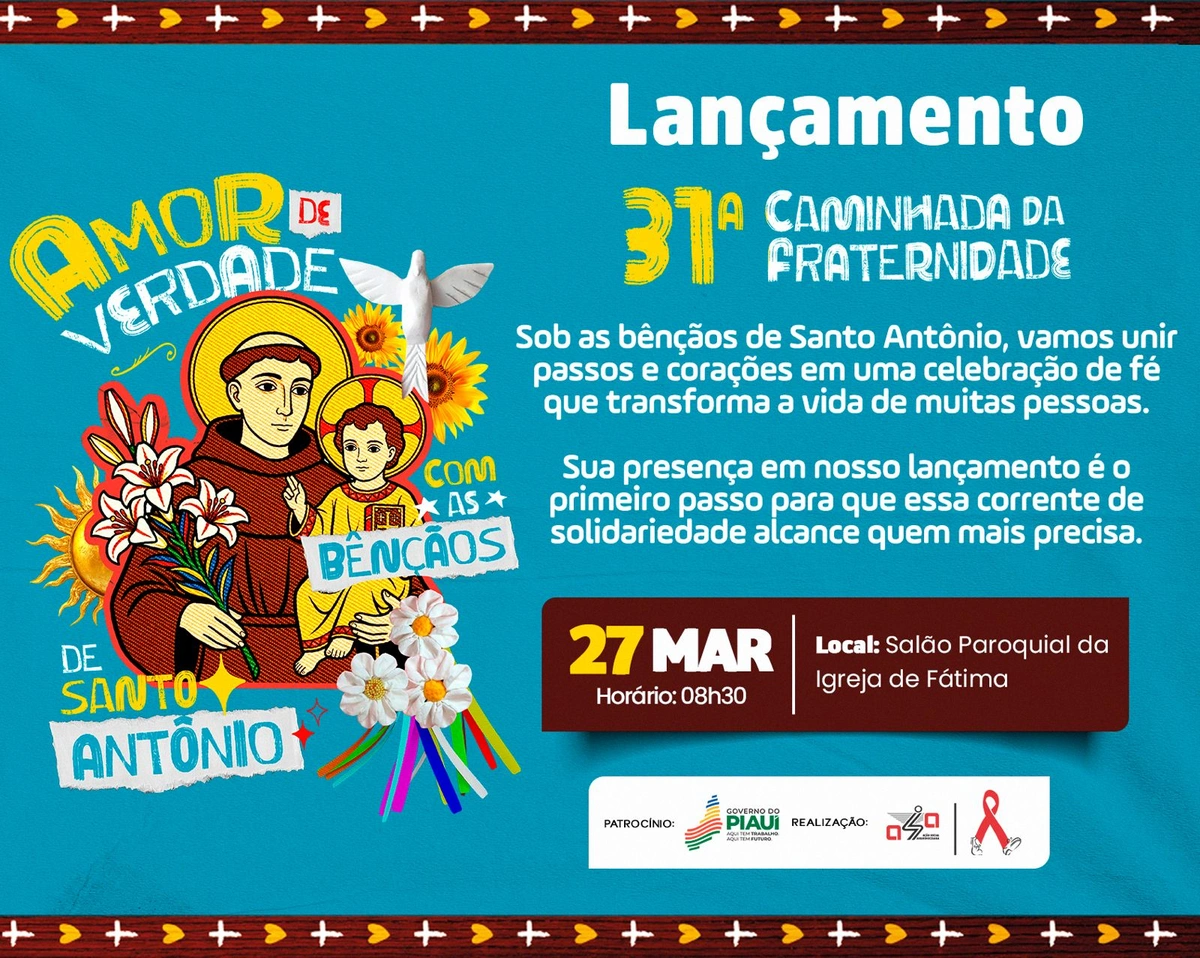 Arquidiocese de Teresina lança 31ª Caminhada da Fraternidade com foco na solidariedade