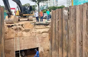 Av. Jóquei Clube segue interditada e sem previsão de reabertura após erosão (Foto: Reprodução)