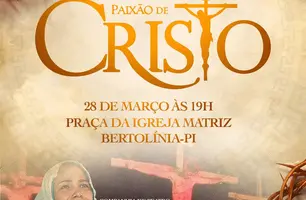 Bertolínia recebe espetáculo da Paixão de Cristo na praça matriz (Foto: Reprodução)