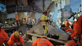 Bombeiros resgatam última vítima de escombros de lar de idosos em MG (Foto: CBMMG/ Divulgação)