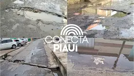 Buracos e abandono tomam ruas da zona Norte de Teresina e colocam vidas em risco (Foto: Reprodução)