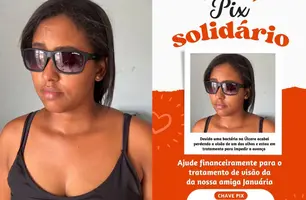 Cabeleireira de Oeiras busca ajuda para tratar infecção que afetou visão (Foto: Reprodução)