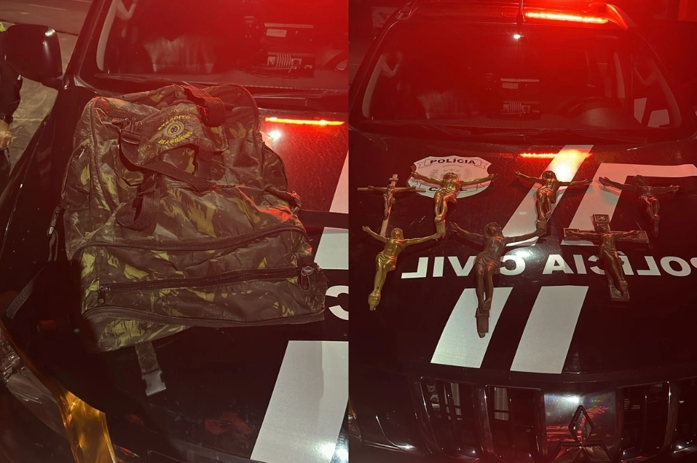 'Cabeludo' é preso por furtar crucifixos do Cemitério São José em Teresina