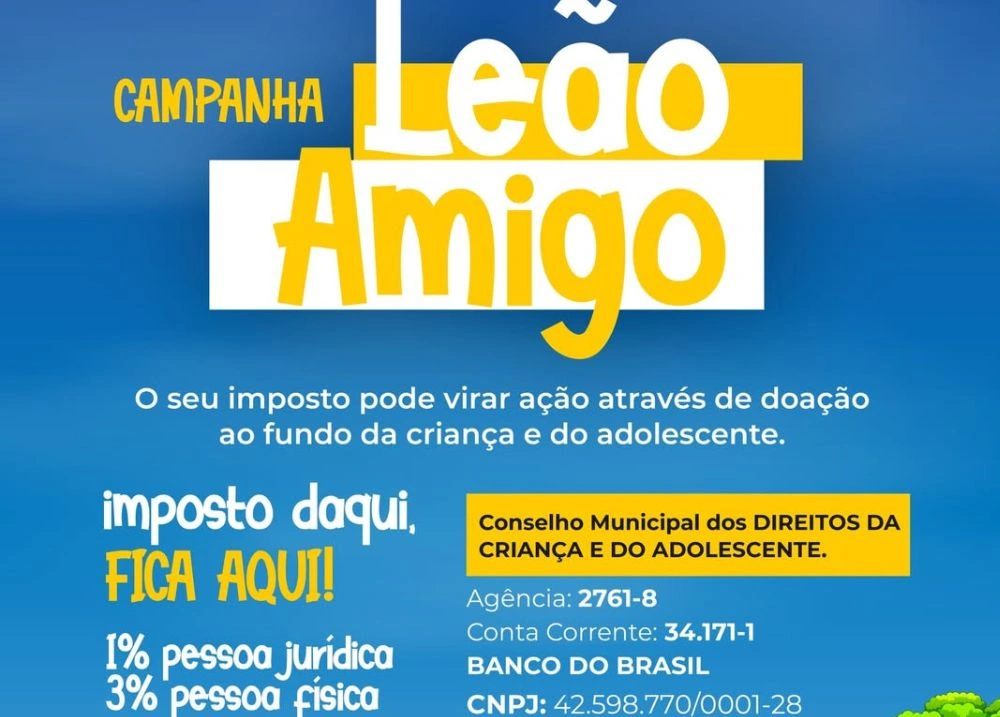 Campanha Leão Amigo incentiva doação do IR para crianças em Aroazes