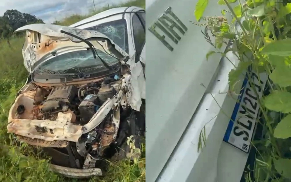 Carro de app roubado em São Raimundo Nonato é achado destruído na Bahia