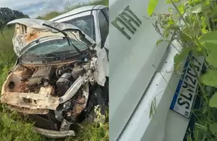 Carro de app roubado em São Raimundo Nonato é achado destruído na Bahia (Foto: Reprodução)