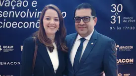 Casal Joaquim Bezerra e Ana Claudia Neiva estão em Lisboa em evento internacional (Foto: Instagram)