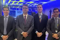 Chico Lucas, Matheus Zanatta, Francírio Queiroz e Yan Brayner durante evento iLAB