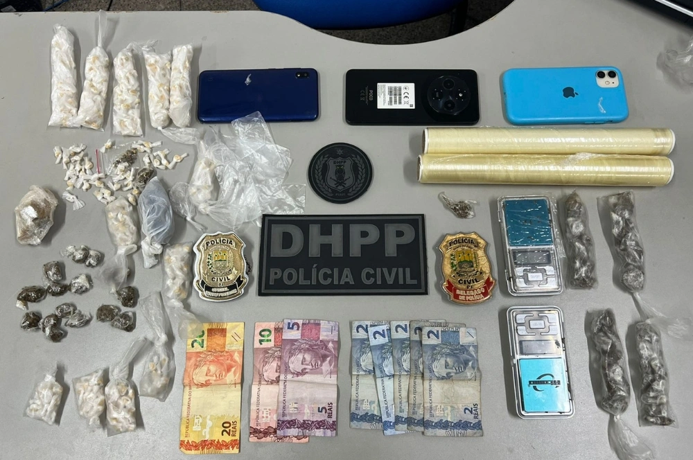 DHPP prende suspeito de homicídio e flagra adolescente com drogas em Teresina