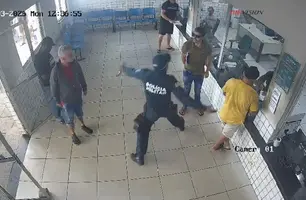 Discussão entre PM e caminhoneiro acaba em agressão em posto fiscal de Marcolândia (Foto: Reprodução)