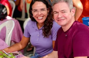 Dra Gisele Bezerra e o prefeito Rafael Brito (Foto: Reprodução)