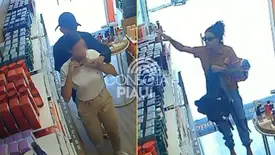 Dupla assalta loja de cosméticos com arma em menos de um minuto no Parque Piauí (Foto: Reprodução)