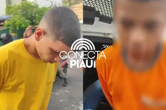 Dupla é presa após assalto e levada à Central de Flagrantes com moto roubada