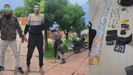 Dupla é presa com drogas e celular roubado em praça de Demerval Lobão (Foto: Conecta Piauí)