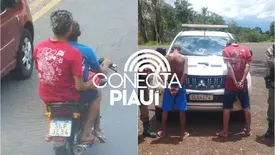 Dupla que trocou tiros com a polícia é detida após assalto em cidade do Piauí (Foto: Reprodução)