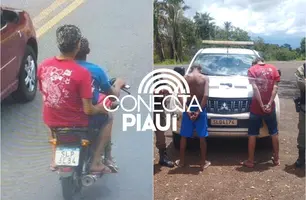 Dupla que trocou tiros com a polícia é detida após assalto em cidade do Piauí (Foto: Reprodução)